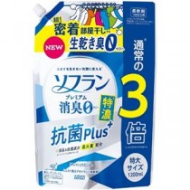 (まとめ) ライオン ソフラン プレミアム消臭 特濃抗菌plus+ つめかえ用 特大 1200ml 1個 【×5セット】