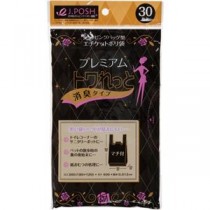 (まとめ) ジャパックス プレミアムトワれっと 消臭タイプ 黒 手付き・マチ付き SN04 1パック(30枚) 【×10セット】