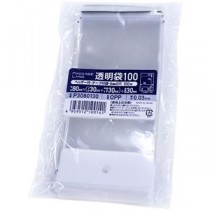 ショーエイコーポレーション ヘッダー付きOPP袋 80×(30+130)+30mm 0.03mm厚 P3080130 1セット(2000枚：100枚×20パック)