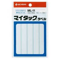 (まとめ) ニチバン マイタック ラベル 13×105mm ML-11 1セット(750片：75片×10パック) 【×3セット】