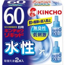 大日本除蟲菊 KINCHO 水性キンチョウリキッド 60日 無臭性 取替え液 1セット(6本：2本×3箱)