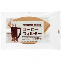 (まとめ) カナエ紙工 コーヒーフィルター 2～4人用 NEF2-100S 1パック(100枚) 【×20セット】