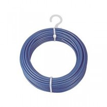 (まとめ) TRUSCO PVC被覆メッキ付ワイヤーロープ 2mm×10m CWP-2S10 1巻 【×3セット】