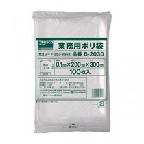 (まとめ) TRUSCO 小型ポリ袋 0.10×200×300mm B-2030 1袋(100枚) 【×3セット】