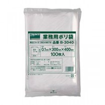TRUSCO 小型ポリ袋 0.10×300×400mm B-3040 1袋(100枚)