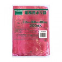 TRUSCO 小型赤色ポリ袋 0.05×300×400mm A-3040R 1パック(200枚)
