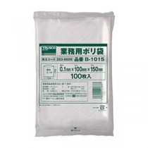 (まとめ) TRUSCO 小型透明ポリ袋 0.10×100×150mm B-1015 1袋(100枚) 【×5セット】