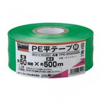 (まとめ) TRUSCO PE平テープ 50mm×500m 緑 TPE-50500GN 1巻 【×5セット】
