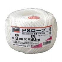 (まとめ) TRUSCO PSロープ 3mm×80m TPS-380 1巻 【×10セット】