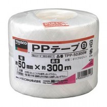 (まとめ) TRUSCO PPテープ 50mm×300m 白 TPP-50300W 1巻 【×10セット】