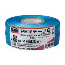 (まとめ) TRUSCO PE平テープ 50mm×500m 青 TPE-50500B 1巻 【×5セット】