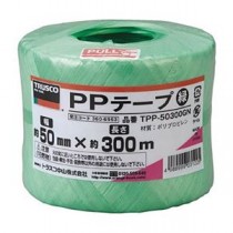 (まとめ) TRUSCO PPテープ 50mm×300m 緑 TPP-50300GN 1巻 【×10セット】