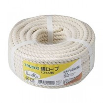 TRUSCO 綿ロープ φ6mm×20m コイル巻 R-620M 1巻