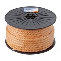 TRUSCO PVロープ 16mm×50m ボビン巻 黄 R-1650PV 1巻