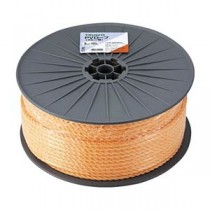TRUSCO PVロープ 12mm×100m ボビン巻 黄 R-12100PV 1巻