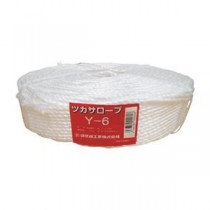 (まとめ) 司化成工業 ツカサ PP融着 三本撚ロープ(ツカサロープ) Y-6 1巻 【×3セット】
