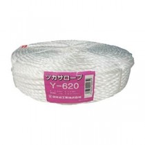(まとめ) 司化成工業 ツカサ PP融着 三本撚ロープ(ツカサロープ) Y-620 1巻 【×3セット】