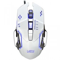 【10個セット】 リーダーメディアテクノ 有線ゲーミングマウス 6ボタン ホワイト L-MSG6-WX10