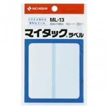 (まとめ) ニチバン マイタック ラベル 35×105mm ML-13 1セット(300片：30片×10パック) 【×5セット】