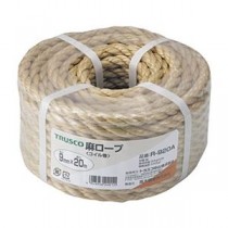 (まとめ) TRUSCO 麻ロープ 9mm×20m R-920A 1巻 【×3セット】