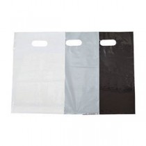 (まとめ) TRUSCO カラーポリ手提げ袋 L 0.08×400×500mm 黒 F-4050BK 1パック(20枚) 【×5セット】