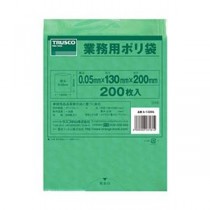 (まとめ) TRUSCO 小型緑色ポリ袋 0.05×200×130mm A-1320G 1パック(200枚) 【×5セット】