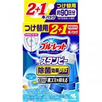 (まとめ) 小林製薬 ブルーレット スタンピー 除菌効果プラス つけ替用 フレッシュコットン 1パック(3本) 【×20セット】