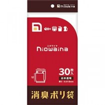 (まとめ) 日本サニパック ニオワイナ消臭袋 白半透明 310×350mm SS02 1パック(30枚) 【×50セット】