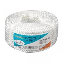 (まとめ) TRUSCO ナイロンロープ 6mm×20m コイル巻 R-620N 1巻 【×3セット】