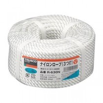 (まとめ) TRUSCO ナイロンロープ 6mm×30m コイル巻 R-630N 1巻 【×3セット】