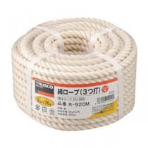 (まとめ) TRUSCO 綿ロープ φ9mm×20m コイル巻 R-920M 1巻 【×3セット】