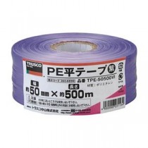 (まとめ) TRUSCO PE平テープ 50mm×500m 紫 TPE-50500VI 1巻 【×20セット】