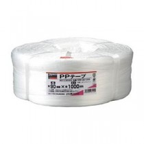 (まとめ) TRUSCO PPテープ 90mm×1000m 白 TPP-901000 1巻 【×5セット】