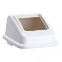 テラモト エコ分別カラーペール W35 フタ 白 オープン プラスチック （本体別売り）