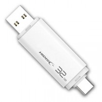 HIDISC USBメモリー Type-C/A 32GB ホワイト HDUF134C32G3C