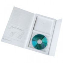桜井 エコメディアファイル スリム A4 白 5冊 CD・DVD専用収納 EMFA4WS
