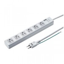 サンワサプライ シャッタータップ 6個口 5m ホワイト TAP-SH3650MG