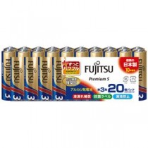(まとめ) 富士通 アルカリ乾電池 PremiumS 単3形 20本 【×5セット】