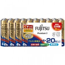 (まとめ) 富士通 アルカリ乾電池 PremiumS 単4形 20本 【×5セット】