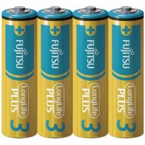 (まとめ) 富士通 乾電池 LongLifePlus 単3形 4本 LR6LP(4S) 【×15セット】