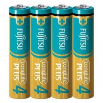 (まとめ) 富士通 乾電池 LongLifePlus 単4形 4本 LR03LP(4S) 【×15セット】