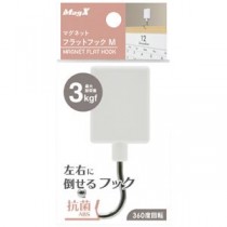 (まとめ) マグエックス 抗菌フラットフック M 白 MFH-3W 【×10セット】