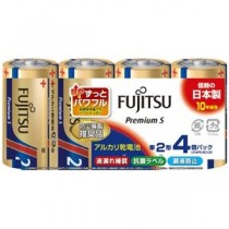 (まとめ) 富士通 アルカリ乾電池PremiumS 単2形 4本 【×15セット】