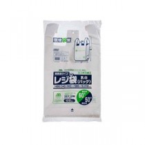 (まとめ) ジャパックス レジ袋バイオ エンボス 乳白 60号 100P GRE60 【×30セット】