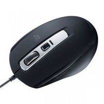 サンワサプライ 静音有線ブルーLEDマウス(5ボタン) MA-BL163BK ブラック
