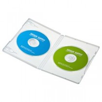 サンワサプライ DVDトールケース(2枚収納・10枚セット・クリア) DVD-TN2-10CLN
