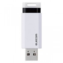 エレコム USB3.1(Gen1)対応 ノック式USBメモリ ホワイト MF-PKU3128GWH