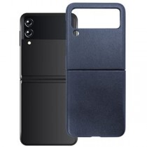 エレコム Galaxy Z Flip3 用 ソフトレザーケース ネイビー PM-G215PLONV