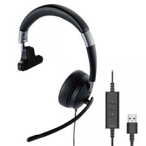 エレコム デュアルマイクノイズリダクション有線ヘッドセット USB 片耳 ブラック HS-HP100UNCBK