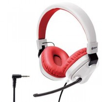 エレコム 子どもゲーム用ヘッドセット有線4極両耳マイクアーム折りたたみ グレー×レッド HS-KDGM01TGY